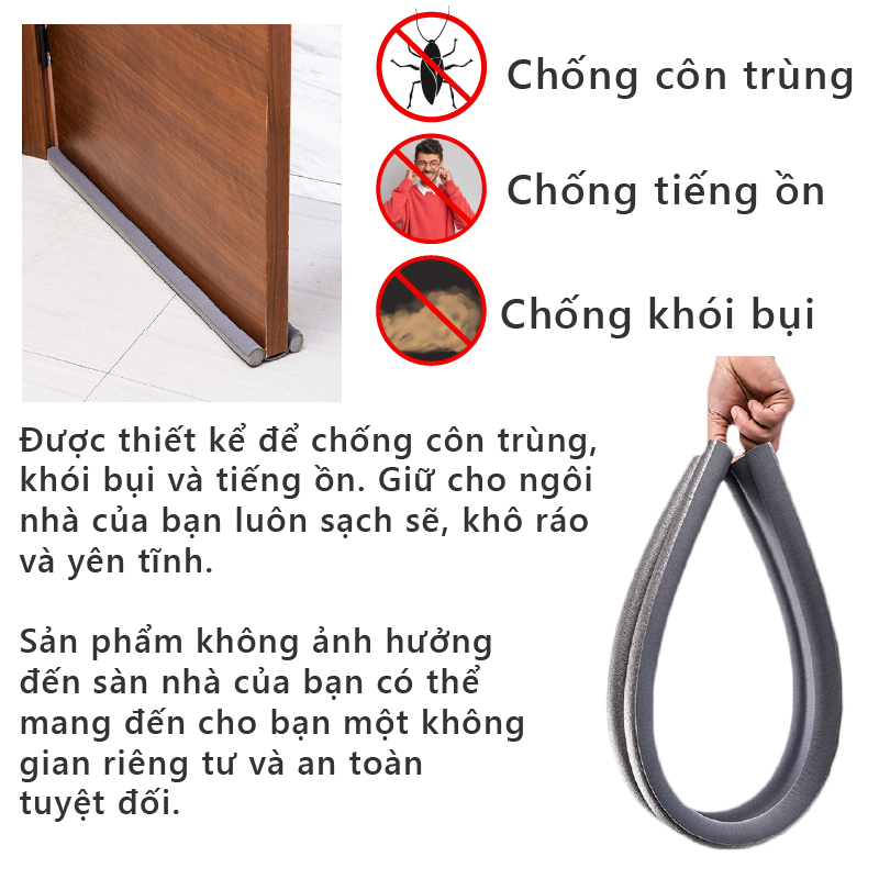 Miếng chặn khe cửa chống bụi  Nẹp chặn cửa chắn khe hở chống bụi, chống côn trùng, chống thoát hơi gió điều hòa