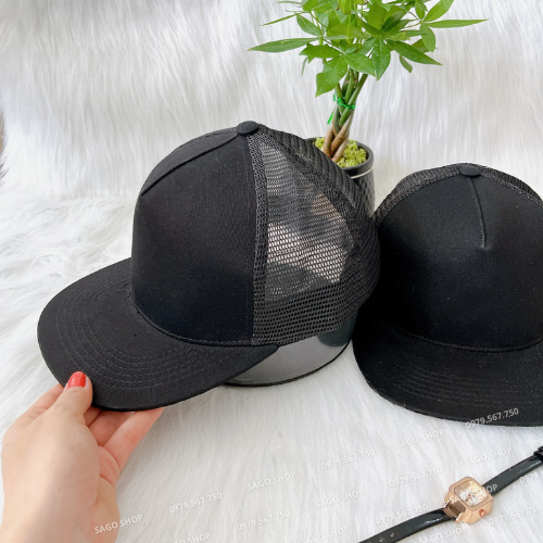 (ẢNH THẬT) Nón Snapback Vải Kaki Cotton Phối Lưới Siêu Đẹp Cá Tính, Freesize Nam Nữ  SG010 - Sago Shop