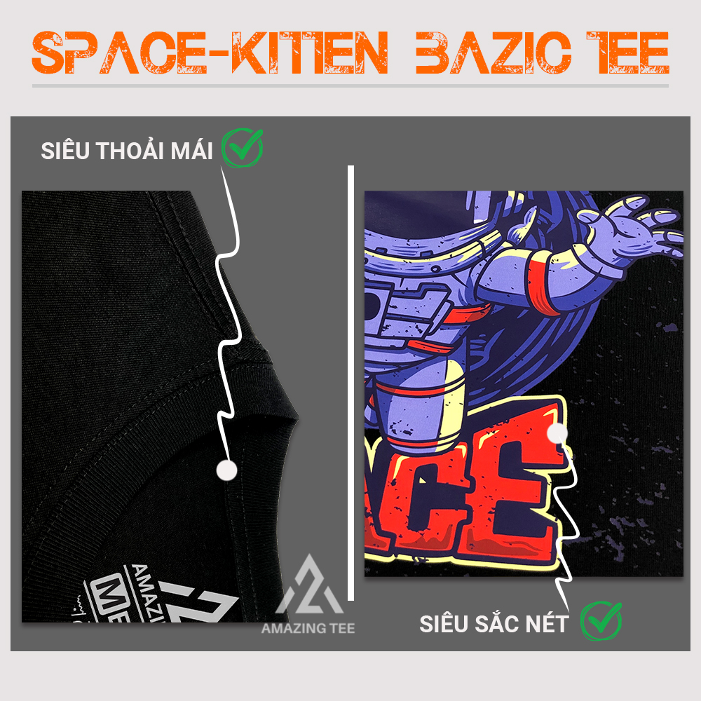 Áo Thun Nữ Cổ Tròn Cao Cấp Bigsize Aztee - Astro-Space Basic Tee - Cotton Tự Nhiên Siêu Thoáng Mát