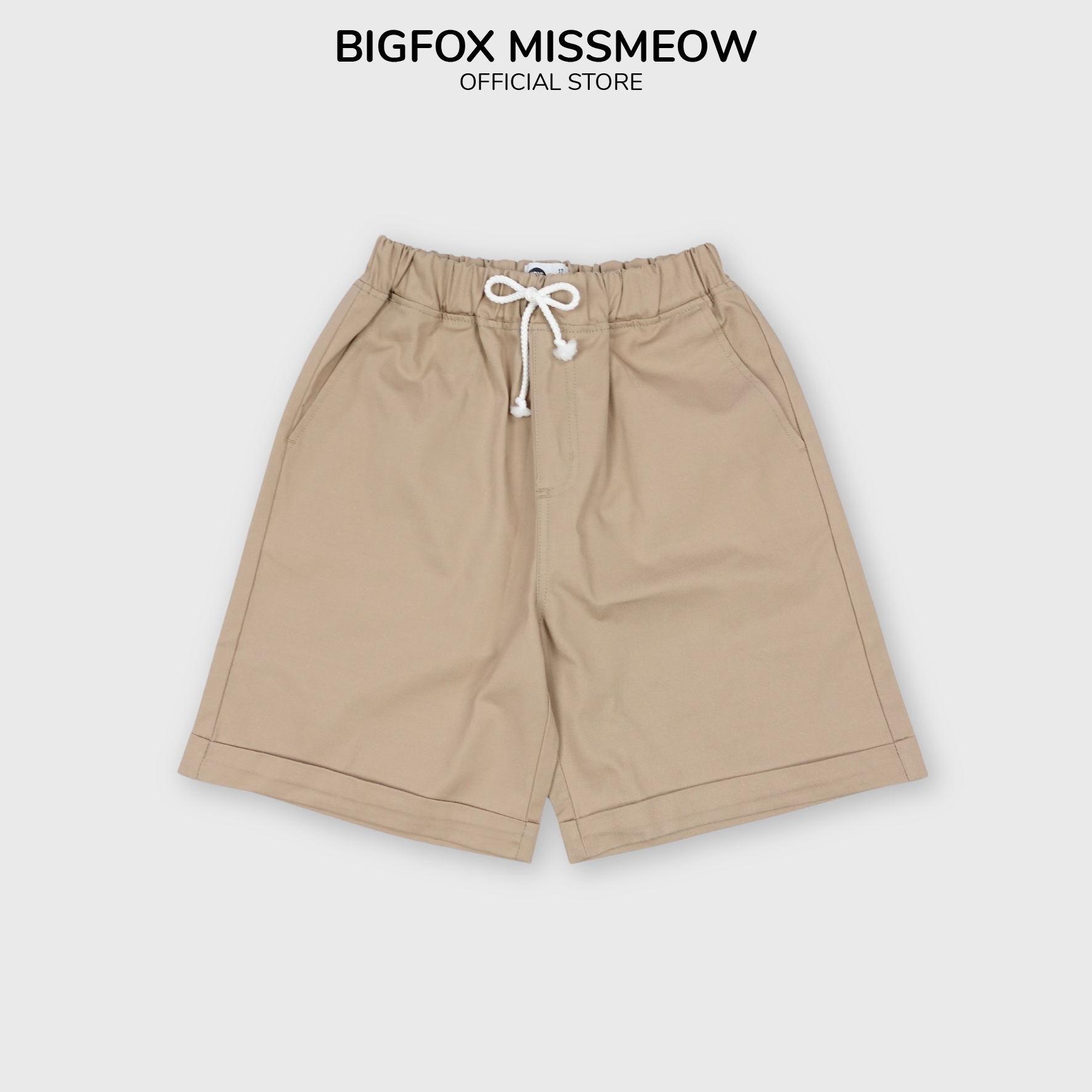 Quần shorts bé trai Bigfox Miss Meow size đại, vải kaki mềm, mùa hè cỡ 7,11,12,15 tuổi 30kg 45kg