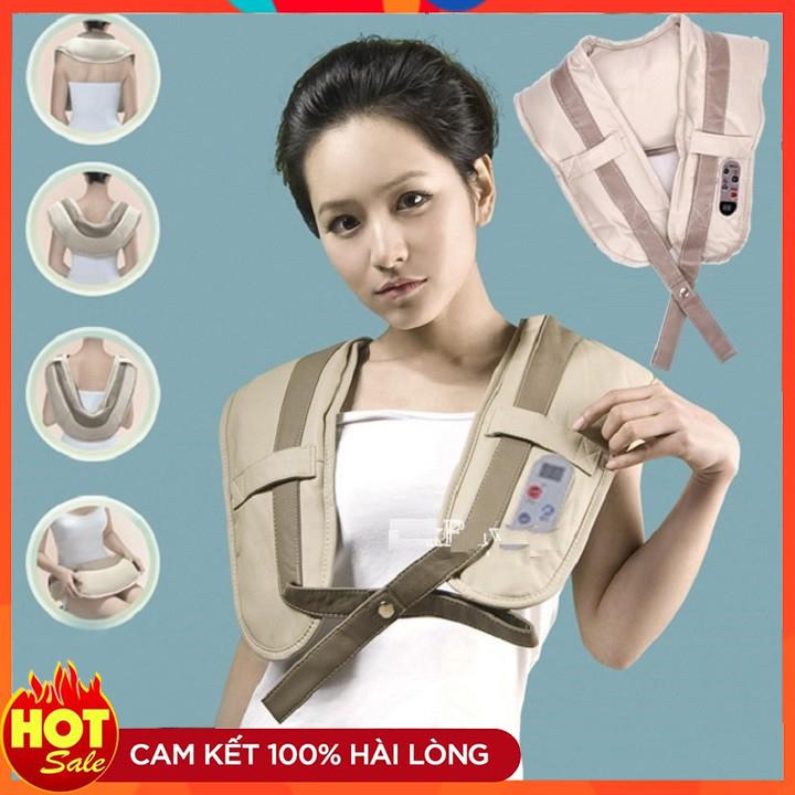 ĐAI MASSAGE ĐẤM LƯNG VAI CỔ GÁY TOÀN THÂN NECK W-808 GIẢM ĐAU NHỨC MỎI.THOẢI MÁI KHI SỬ DỤNG