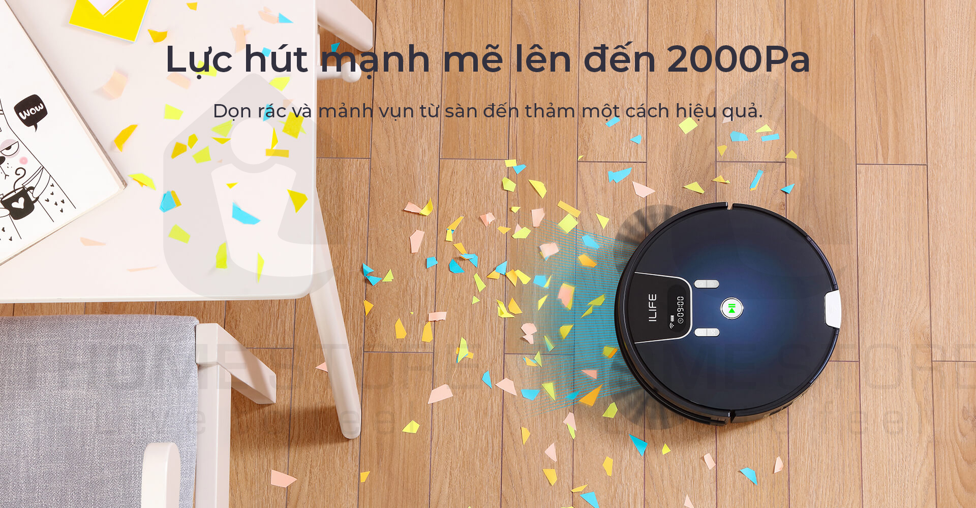 Robot Hút Bụi Lau Nhà ILife A80 PRO - Hàng chính hãng - bản Quốc tế xuất Âu tiêu chẩn CE