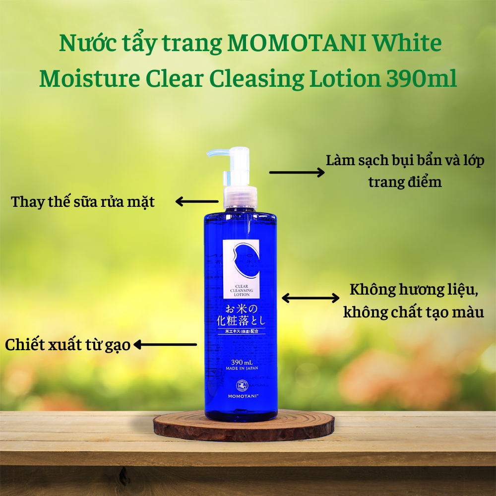 Nước tẩy trang MOMOTANI White Moisture Clear Cleasing Lotion 390ml