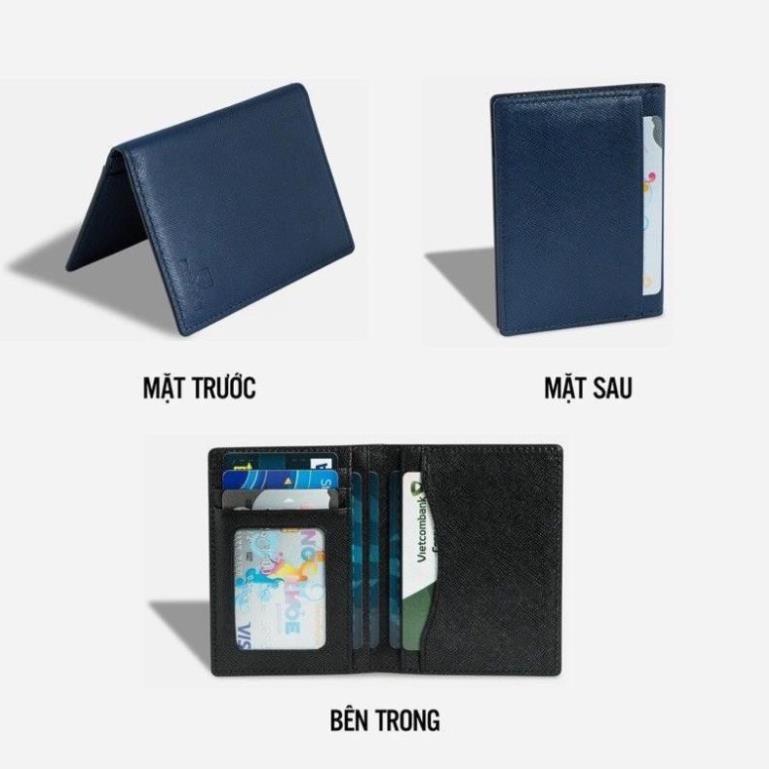 Ví mini nữ công sở, ví nam card da thật nhập khẩu thời trang hàn quốc Olux