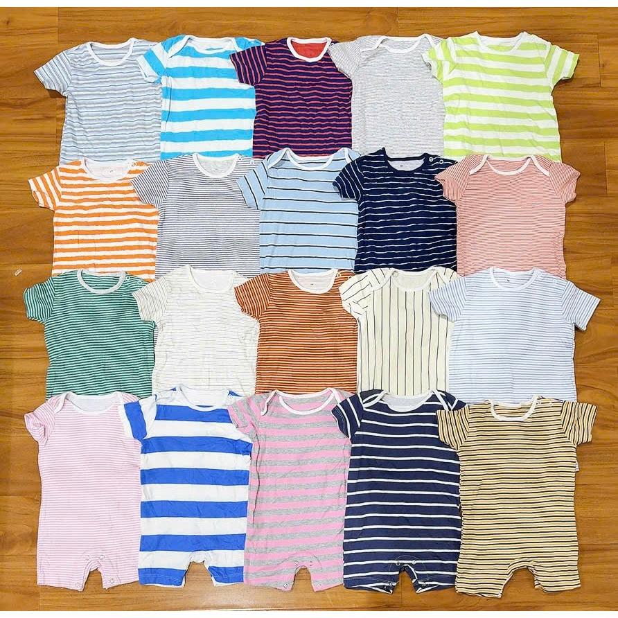 [Size 0-6M] Body Đùi Kẻ Sọc FORM TO Cotton Mềm, Co Giãn, Thấm Hút Mồ Cho Bé Trai/ Bé Gái - Hàng Xuất Dư