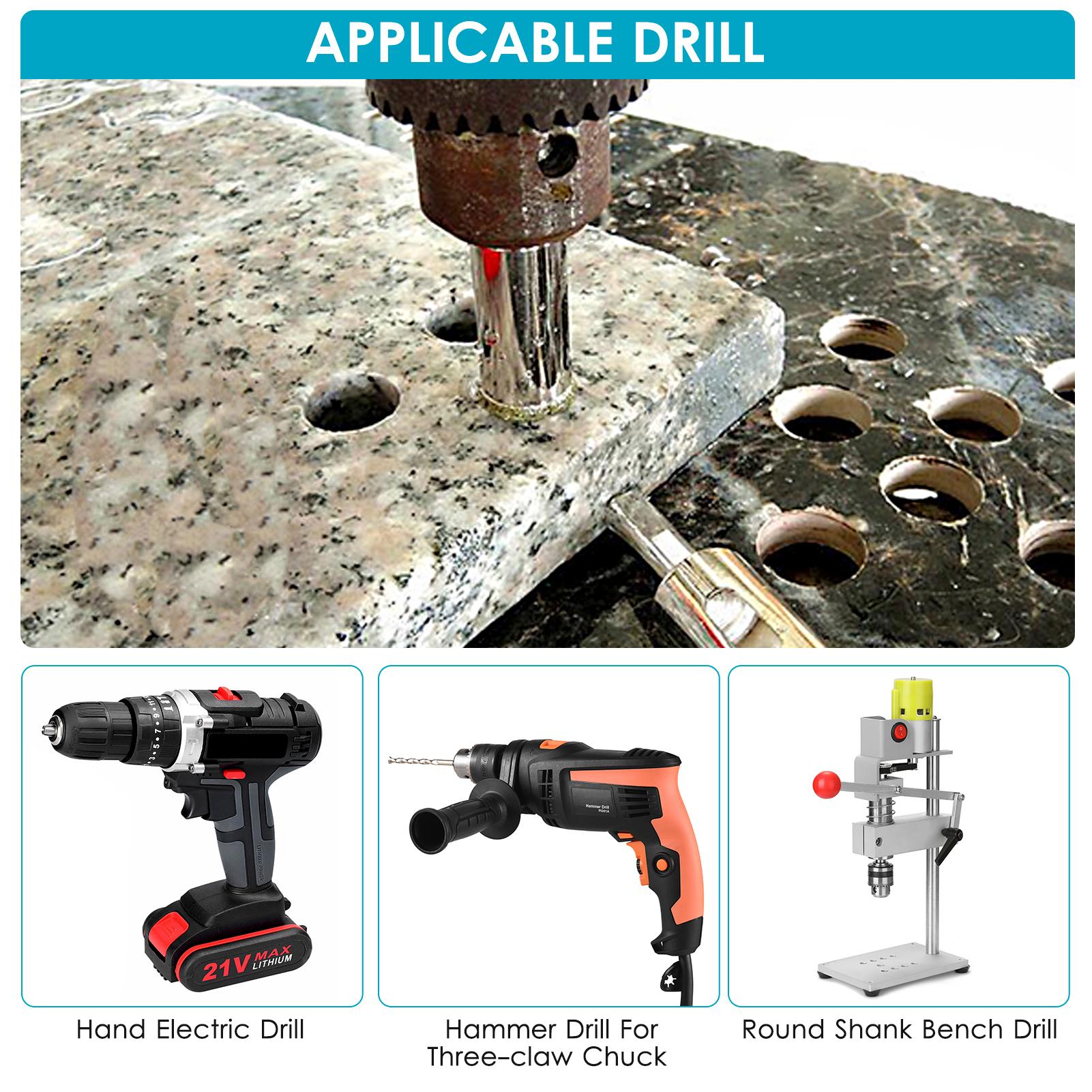 18Pcs Diamond Drill Bits for Ceramic, Diamond Hole Saw Drill Bit Set Kit 0.2in~2in