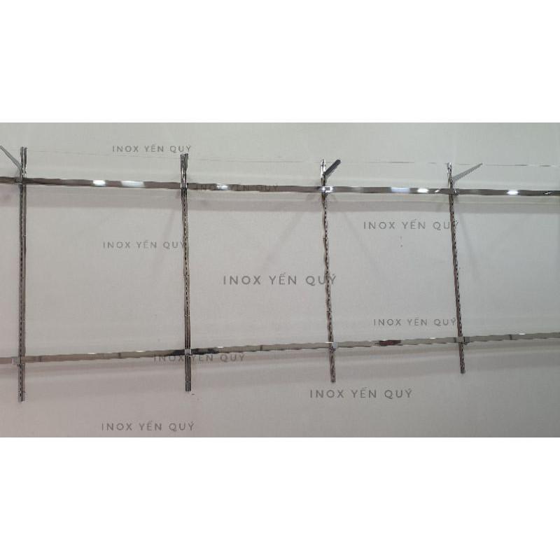 Thanh inox hộp 15x30 dùng để treo quần áo và móc phụ kiện Thanh hộp chữ nhật inox không gỉ 15*30mm dùng để cài móc treo