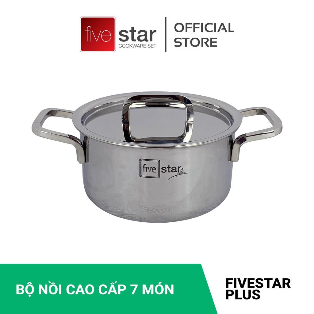 Bộ nồi xửng hấp inox 304 cao cấp Fivestar Plus 3 lớp đúc liền 4 chiếc nắp inox