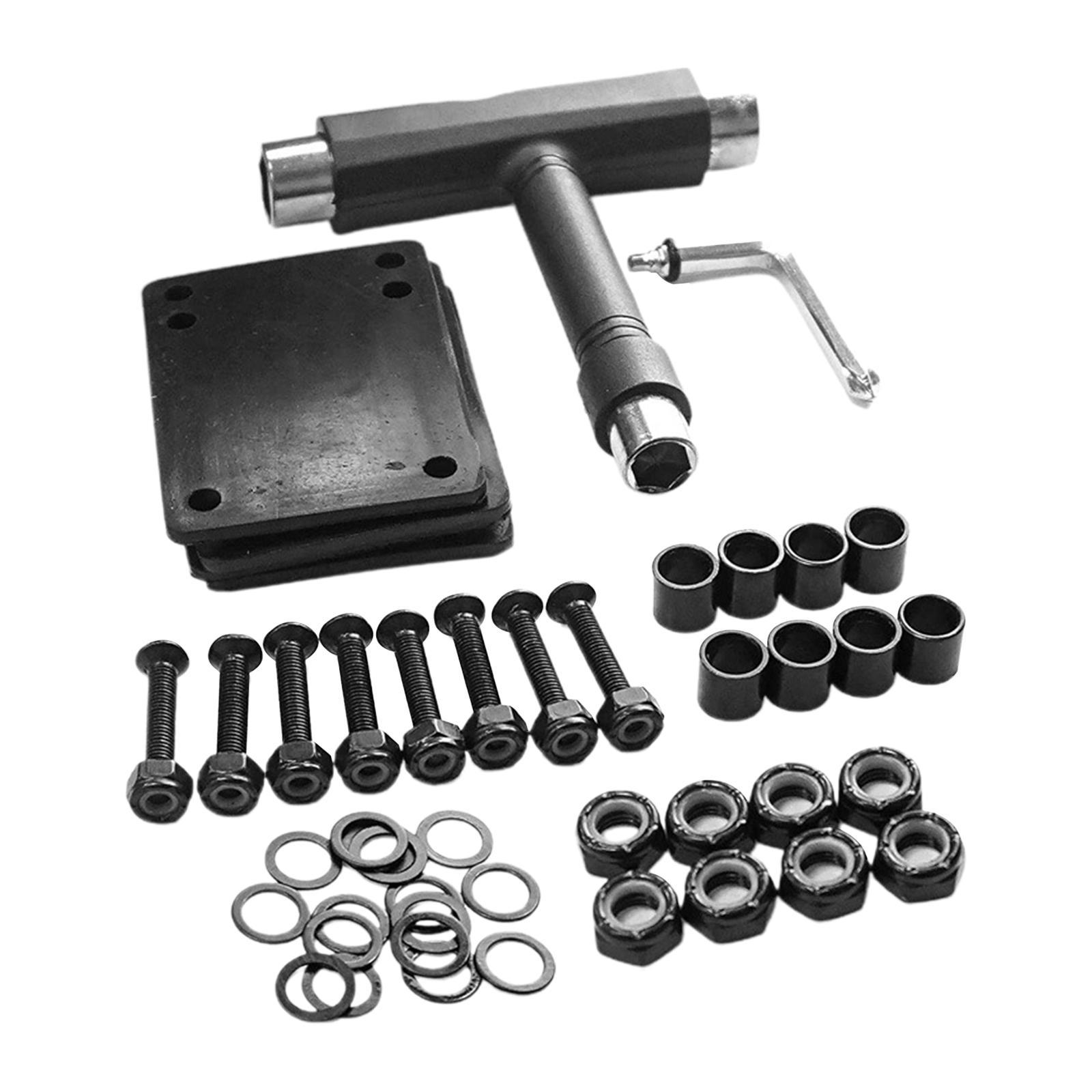 Skateboard Wheels Set ,Skateboard Wheels and Bearings Set, Longboard T Tool Repair Skateboard Hardware Set for Skateboard Premium Replacement