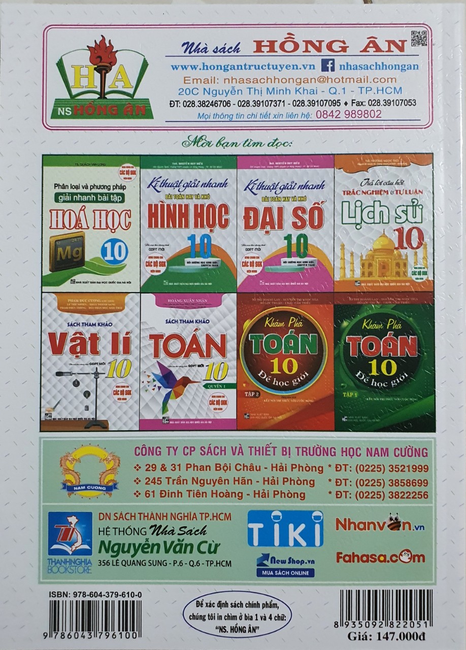 Kĩ Thuật giải Nhanh bài Toán hay Và Khó Hóa Học Lớp 10 ( Bồi Dưỡng HS Giỏi, Chuyên hóa - Dùng chung các Bộ SGK)