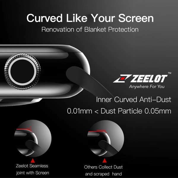 Kính Cường Lực ZEELOT Ultra Clear Dành cho Apple Watch Series 7 41 và 45mm - Hàng chính hãng