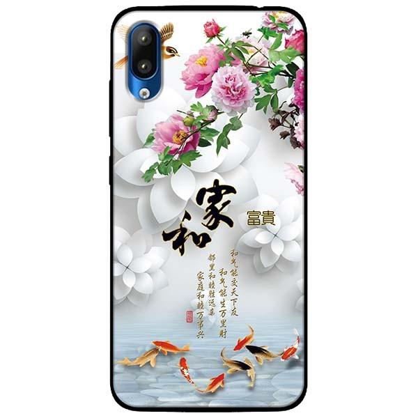 Ốp lưng dành cho Vsmart Star mẫu Chim Cá Nền Hoa Trắng