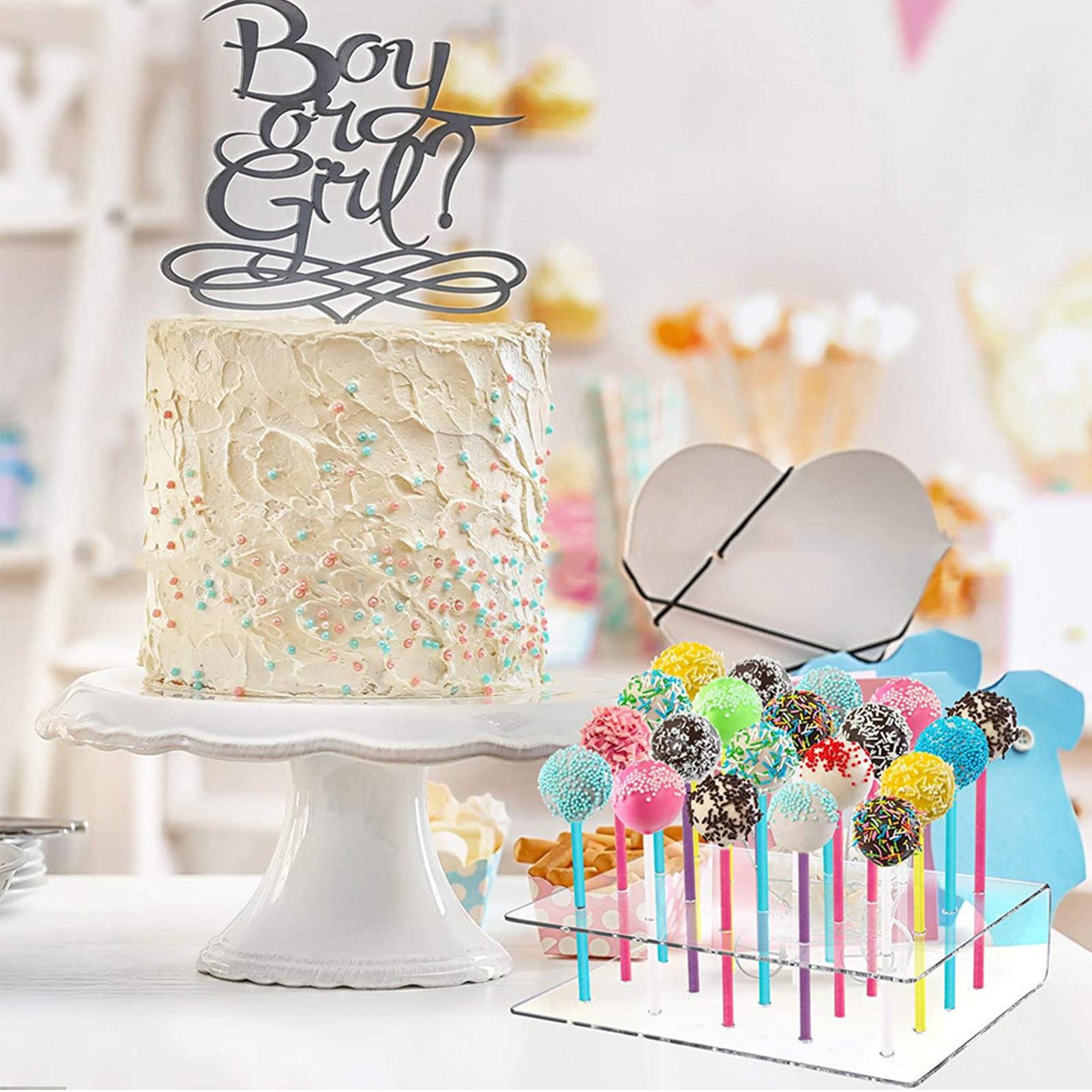 2 Cái Đế Kẹo Mút 20 Lỗ Đế Bánh Pop Đế Kẹo Mút Trong Suốt Giá Đỡ Acrylic Popcake Giá Gậy Đế Bánh Pop Cho Kẹo Trang Trí Sinh Nhật