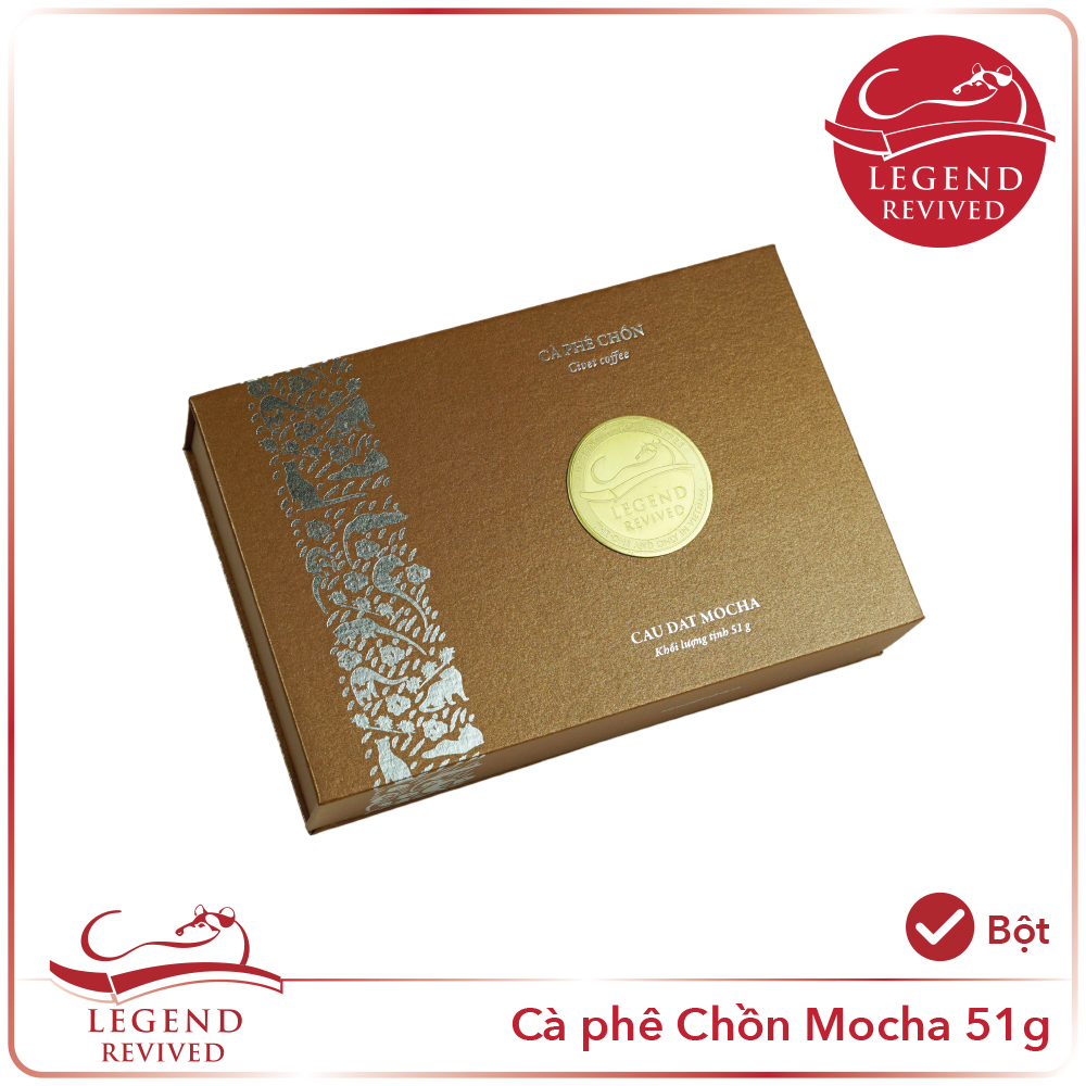 Cà phê Mocha Chồn Legend Revived – Hộp giấy Mĩ Thuật 51G