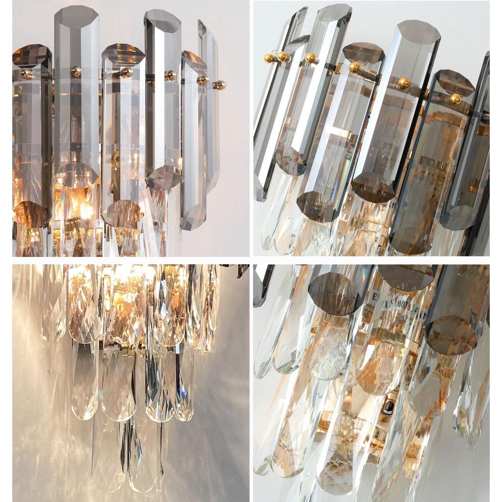 Đèn tường pha lê cao cấp trang trí nội thất hiện đại, sang trọng - kèm bóng LED chuyên dụng.
