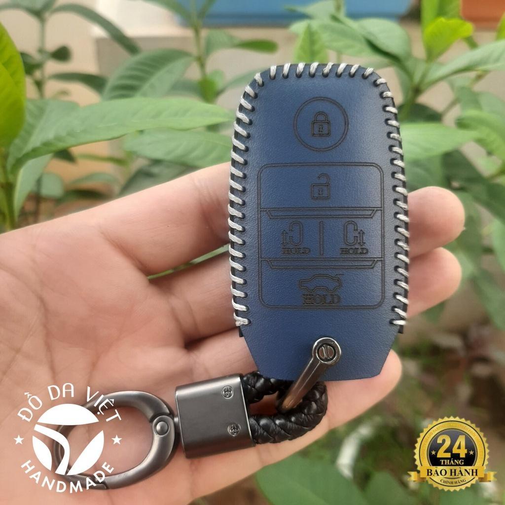 Bao da chìa khoá ô tô kia sedona chìa thông minh, Da thật bảo hành 2 năm