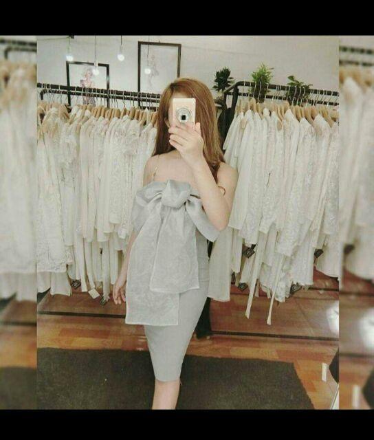 Đầm body cúp ngực thắt nơ