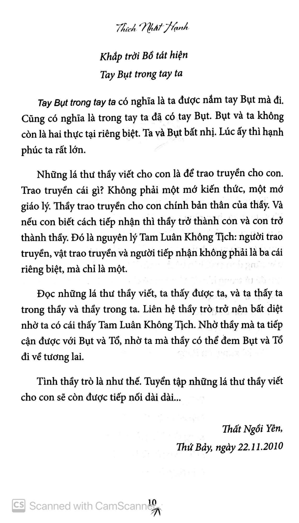 Tủ sách Thiền sư Thích Nhất Hạnh - Tay Thầy trong tay con