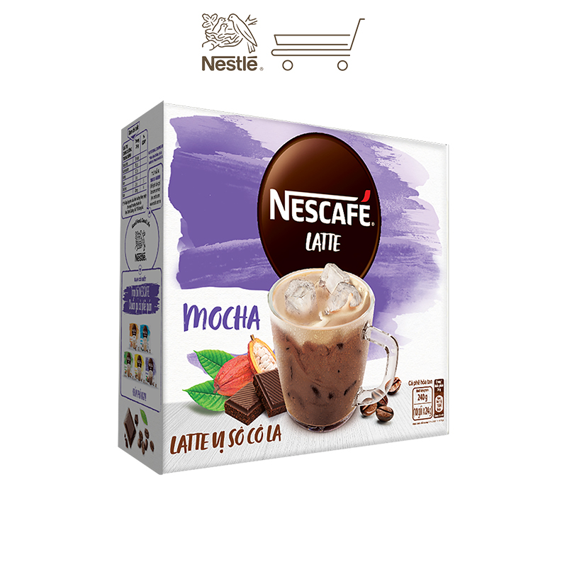 Combo 3 hộp cà phê hòa tan Nescafé Latte vị sô cô la