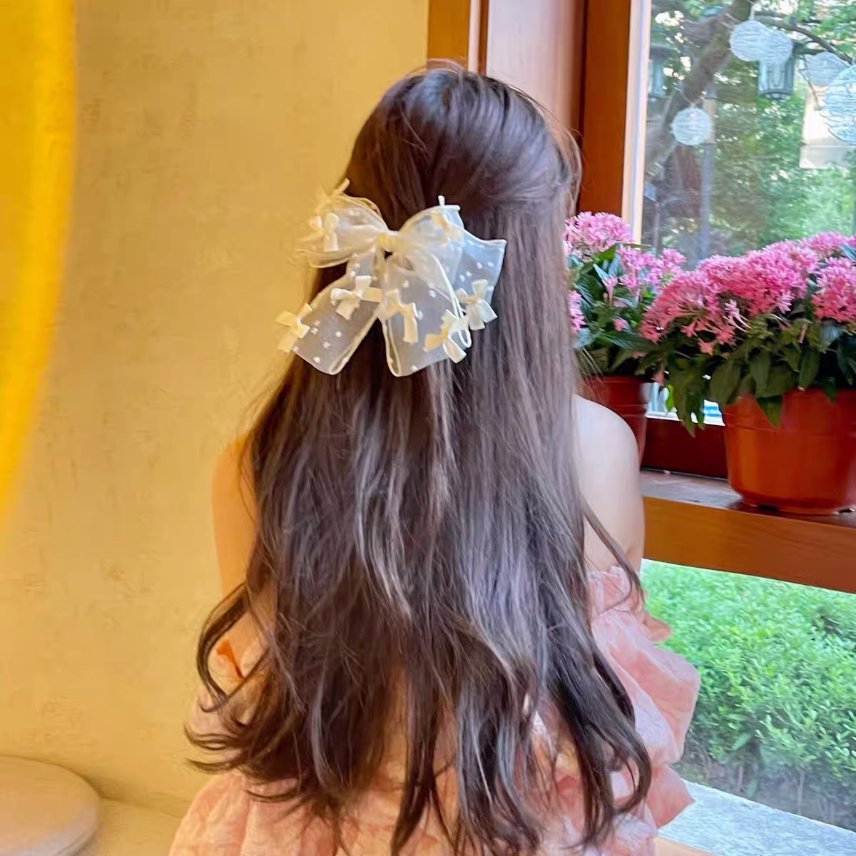 Kẹp tóc nơ tiểu thư - kẹp tóc nơ ren ullzang hàn quốc mẫu mới hot hit