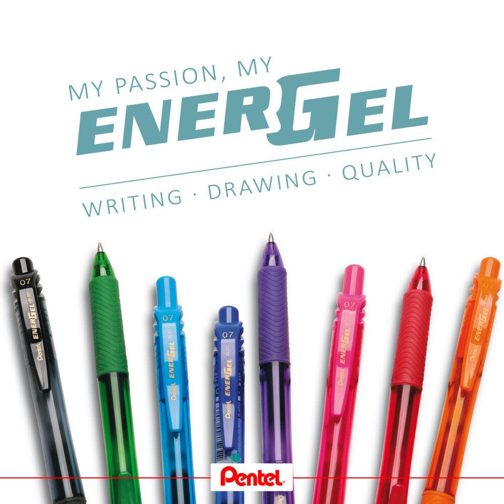 Bút Bi Nước Nhật Bản Mực Gel Pentel Energel BL107 | Trơn Mượt Siêu Nhanh Khô Ngòi 0.7mm (nhiều màu)