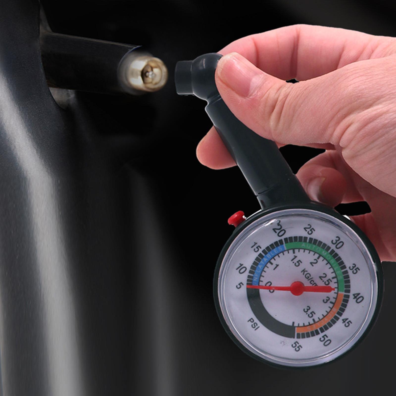 Air Pressure Gauge 0-55 PSI Precision Tire Gauge for Motorcycle Car SUV