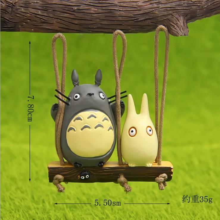 Mô hình Totoro chơi xích đu dùng trang trí tiểu cảnh, terrarium, DIY