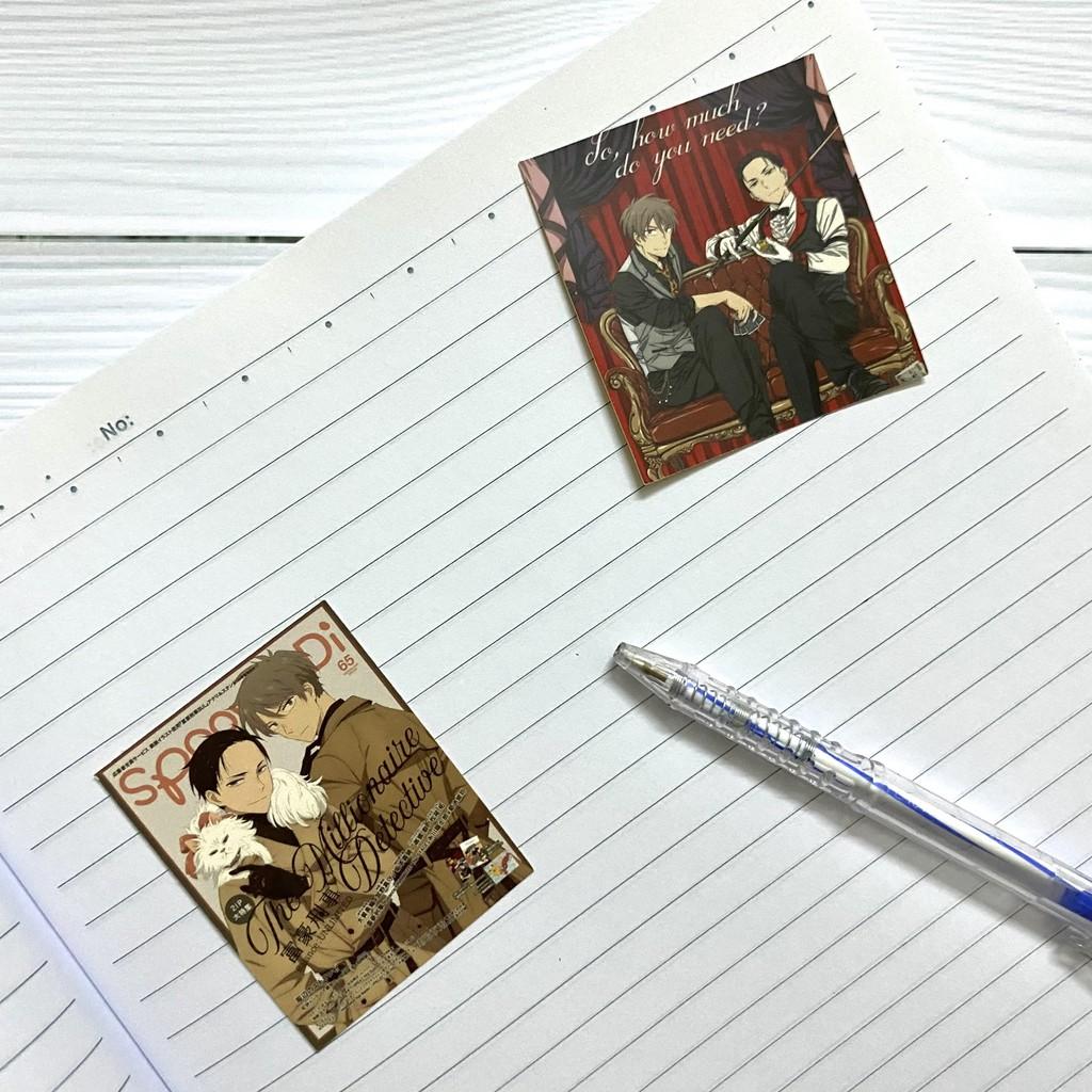 Bộ hình dán - sticker anime Thám tử đại gia Fugou Keiji: Balance:UNLIMITED dán trang trí laptop, máy tính bỏ túi,
