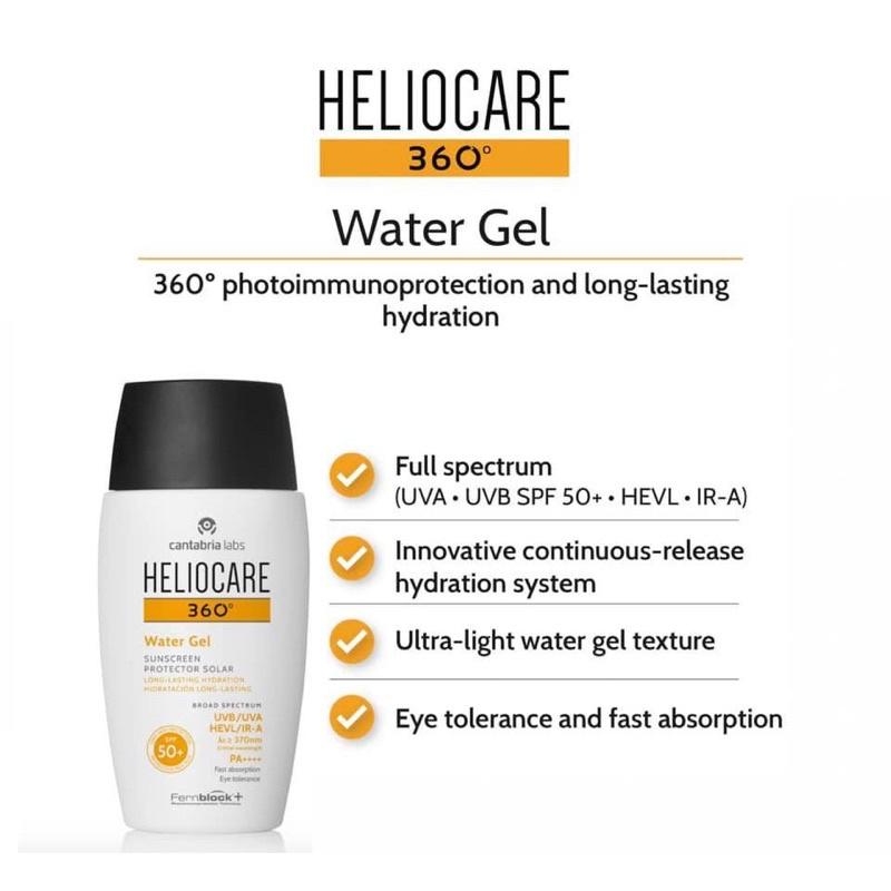 Gel chống nắng Heliocare 360 Water Gel SPF 50+ (50ml) - Hee's Beauty Skincare