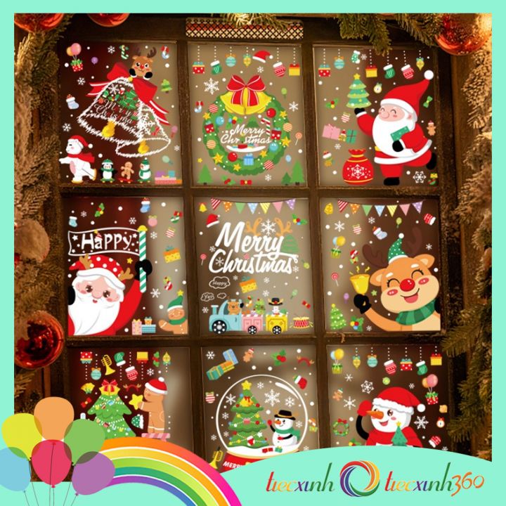 Decal tĩnh điện trang trí Noel 20 x 30 cm