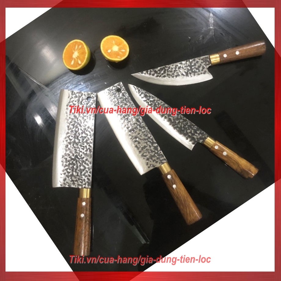 Bộ dao 4 món thép nhíp khâu đồng chống dính