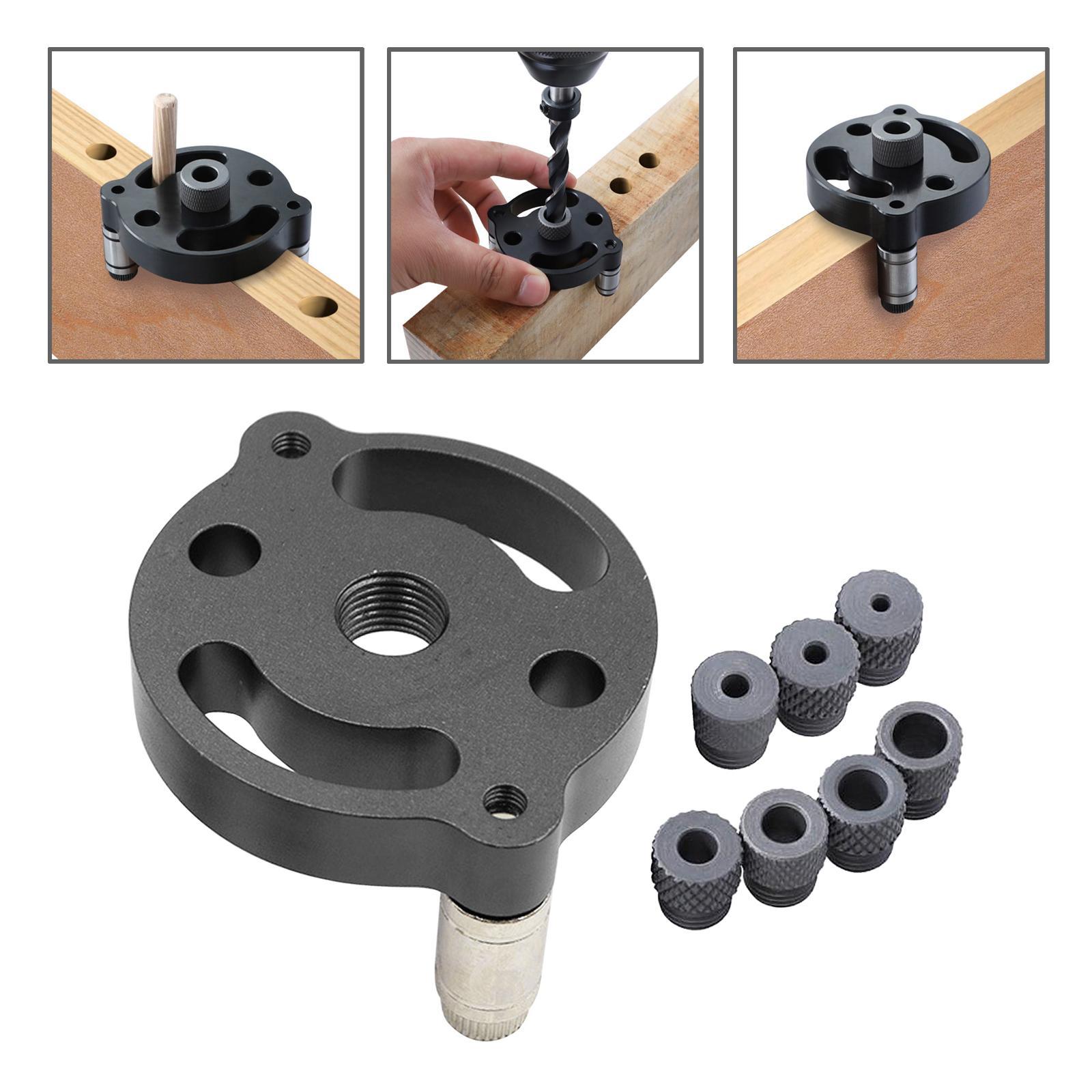 2pcs 2-10mm Self-Centering Doweling Jig Set Vertical Hole Puncher Locator