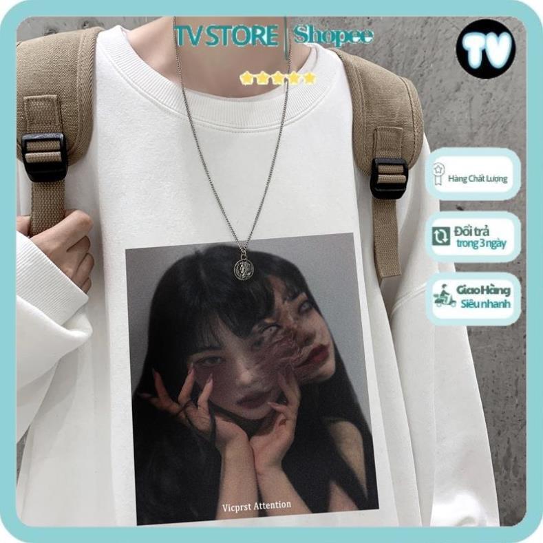 Áo Nỉ Nam TVSTORE Áo Sweater nam cổ tròn dáng rộng phong cách Hip hop cá tính