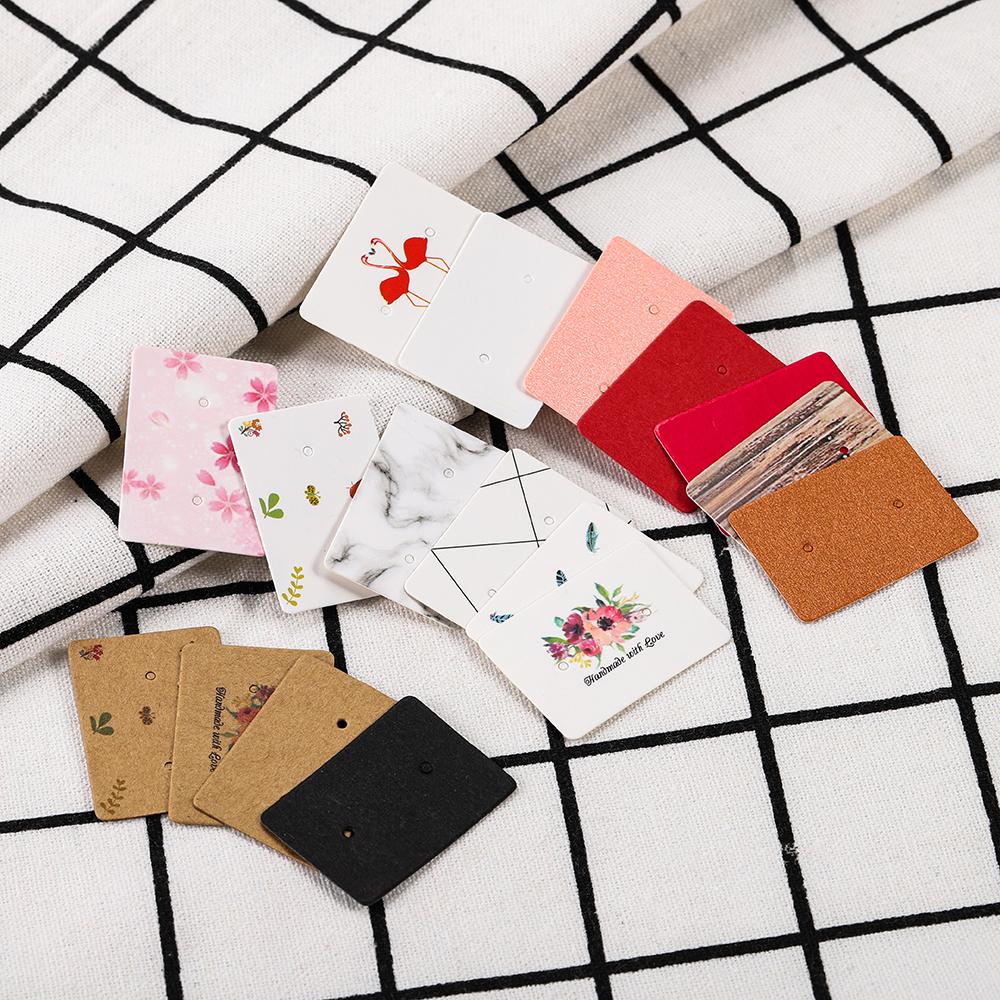 Set 100 Nhãn Giấy Gắn Bông Tai Chất Lượng Cao