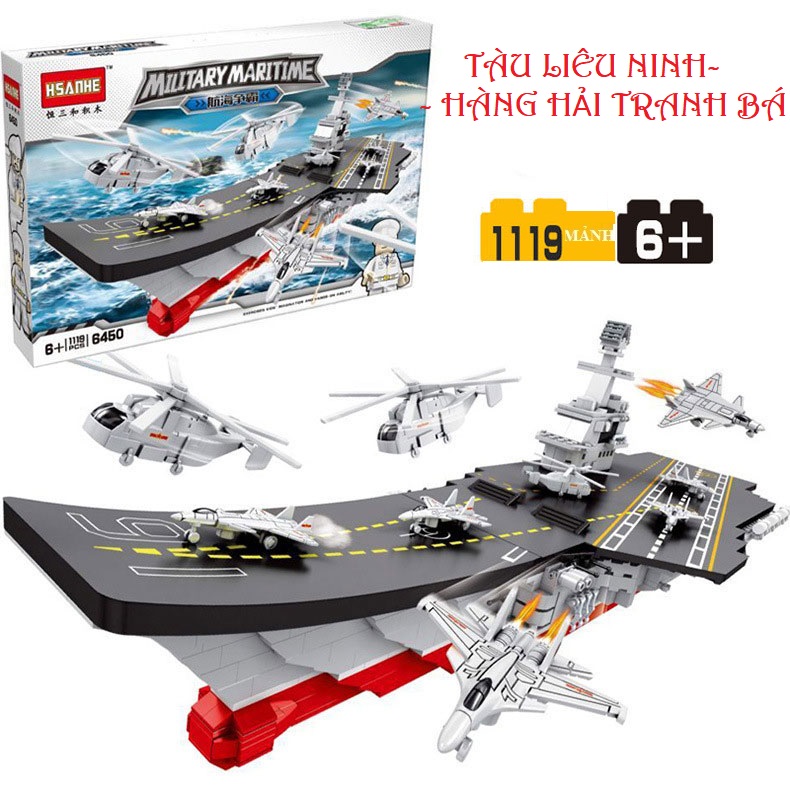 Bộ Đồ Chơi Lắp Ráp Hàng Không Mẫu Hạm Liêu Ninh Cho Trẻ Trên 6 Tuổi