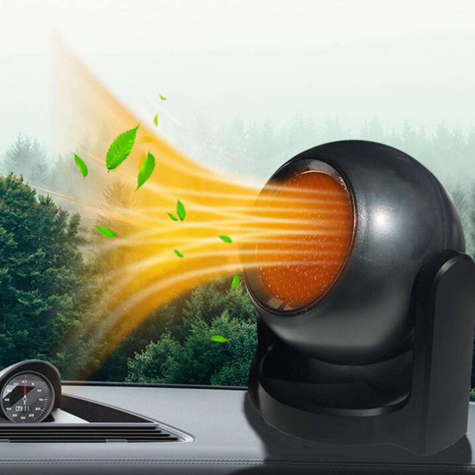 Auto Heater Defroster Demister 2 In 1 Portable 12v Black