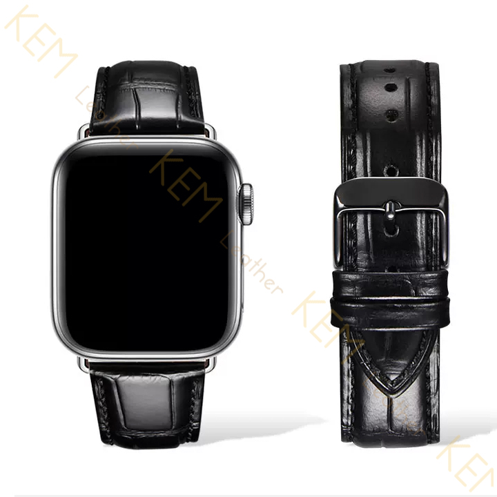 Dây Đồng Hồ Thay Thế Dành Cho Apple Watch 48 Ultra 45/44/42mm - 41/40/38mm, Chất Liệu Da Cá Sấu Cao Cấp Tương Thích Các Phiên Bản Series 8/7/6/5/4/3/2/1/SE Bảo Hành 12 Tháng