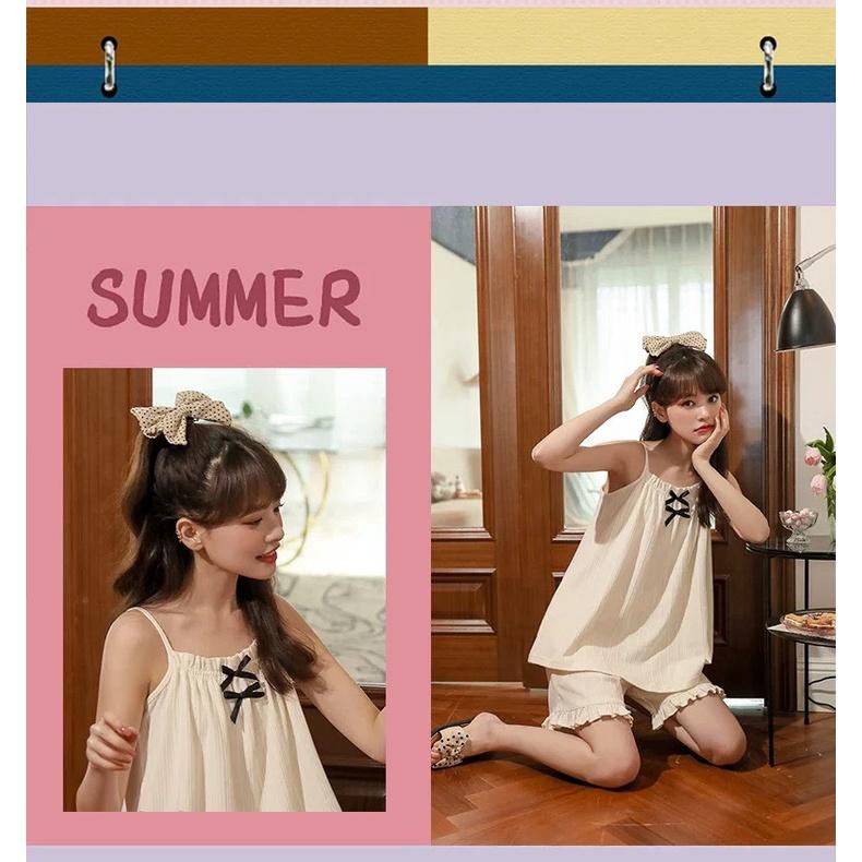 Đồ bộ ngủ 2 dây cotton mềm cho nữ