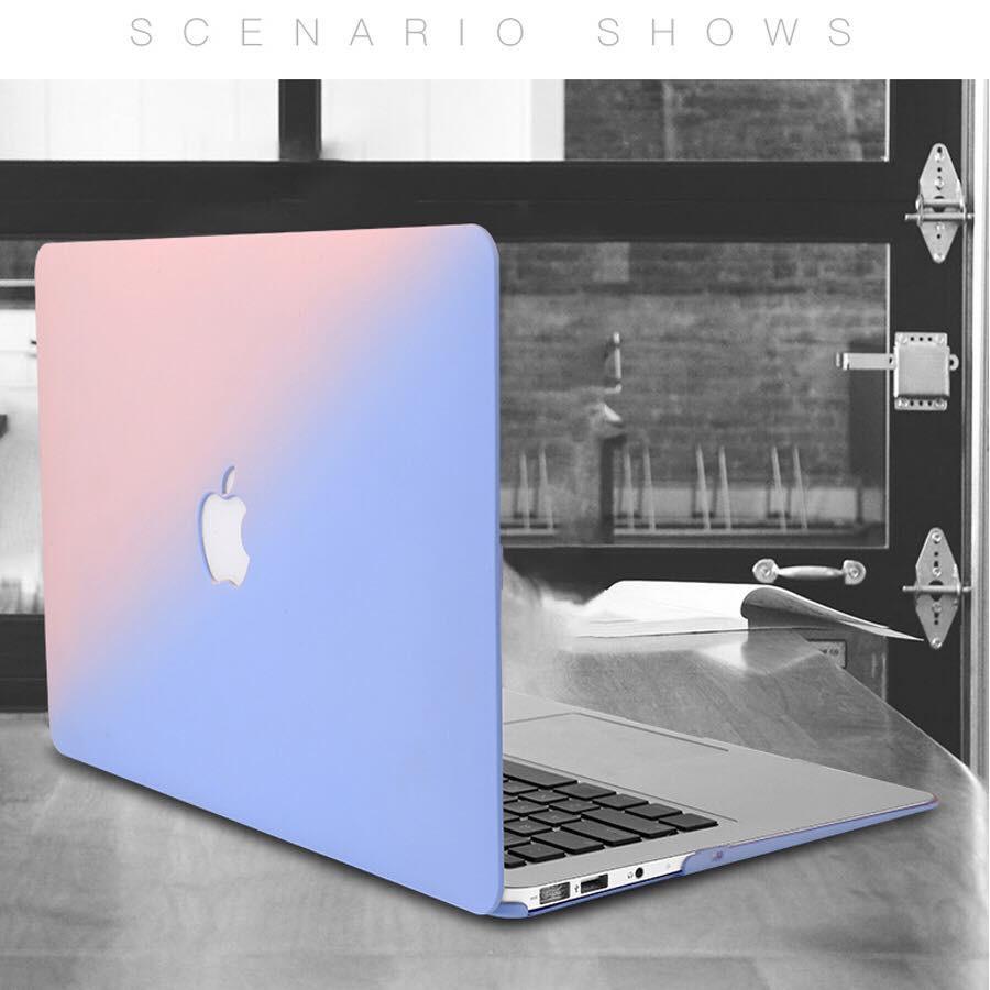 Case Macbook ,Ốp Macbook Màu Ombre Đủ Dòng (Tặng Kèm Nút Chống Bụi + Chống gãy dây sạc )