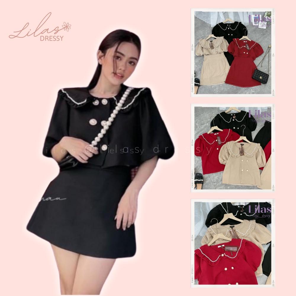 Set Áo Đũi Mix Chân Váy Chữ A LILAS DRESSY