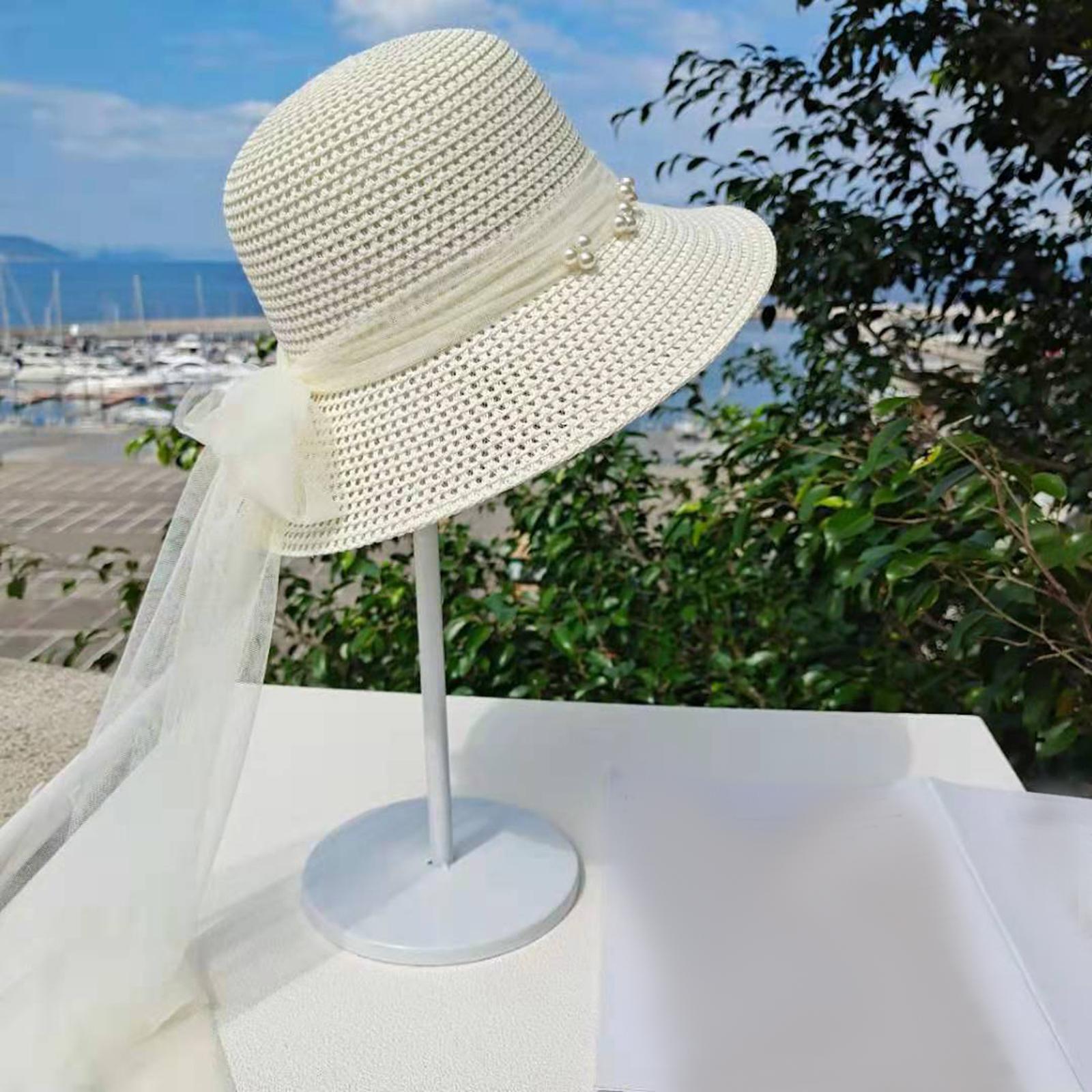 Women's Straw Hats Sun Hat Summer Beach Cap Wide Brim Visor Hats for Holiday