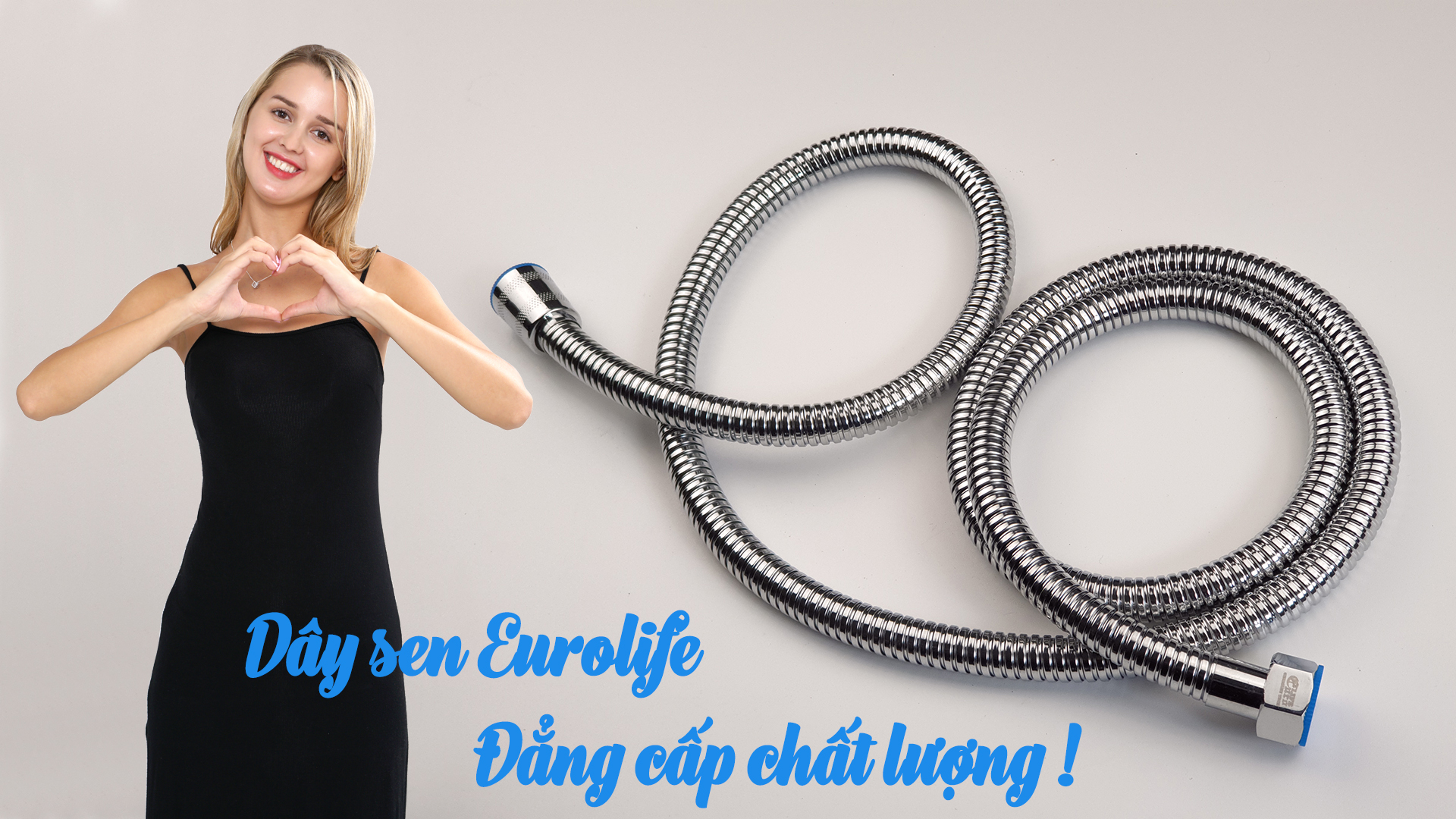 Dây sen chịu áp lực cao Eurolife EL-DS150 (Trắng bạc)