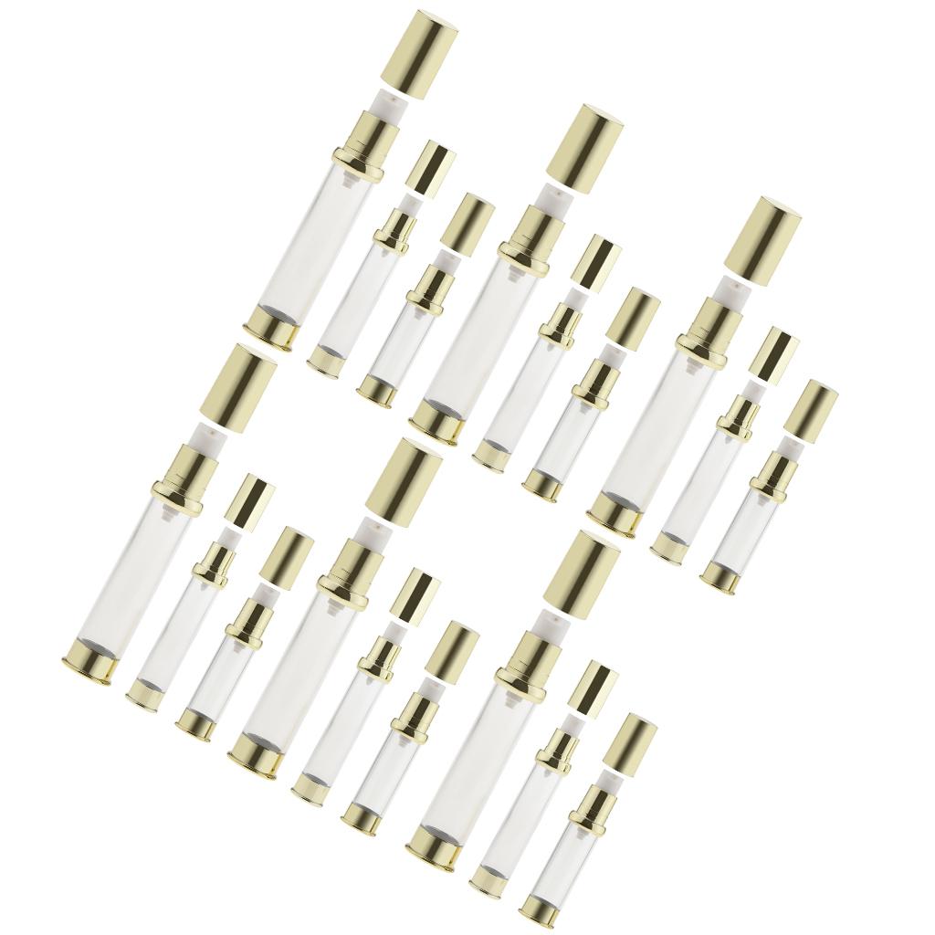 6 x Empty Airless Bottle Cosmetic Travel Perfume Spray Sprayer 10 /15 / 30 ml White for Home or Travel