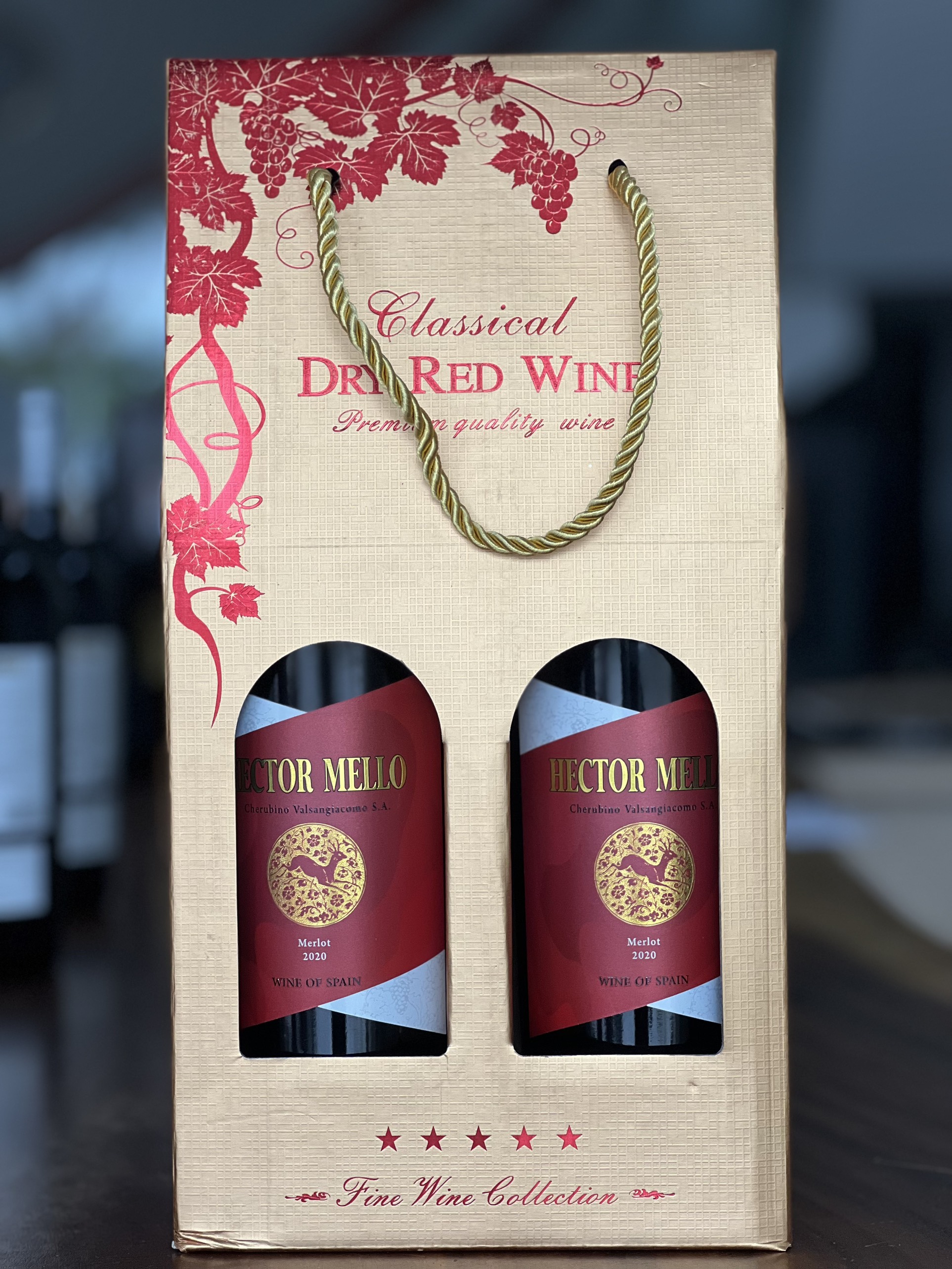 Set hộp 2 chai Vang Tây Ban Nha HECTOR MELLO