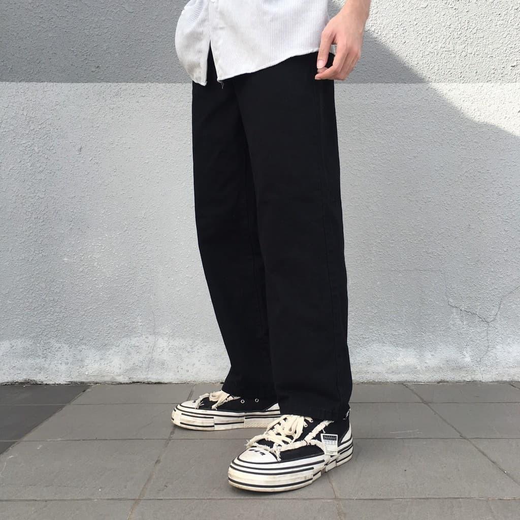 Quần Baggy Nam Ống Rộng- quần bò nam- phong cách - Quần Jean Nam Hàn Quốc.