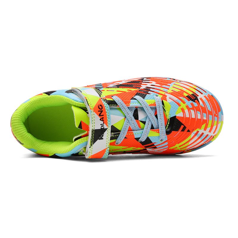 Chuyên Nghiệp Giày Bóng Đá Trẻ Em Bé Trai Và Bé Gái Bóng Đá Giày Gai Ngoài Trời Chống Trượt Chống Ma Sát Huấn Luyện Thể Thao Giày Color: black gold Shoe Size: 34