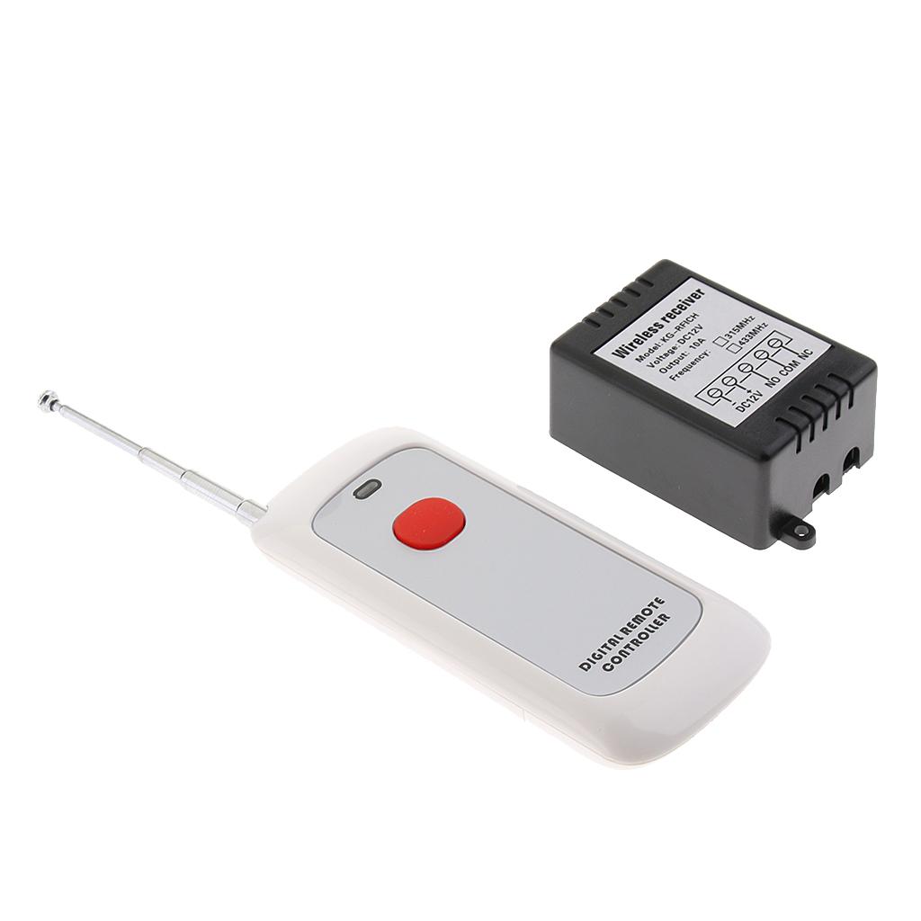 RF Remote Control with Wireless Receiver DC 12V 10A 315/433mHz
