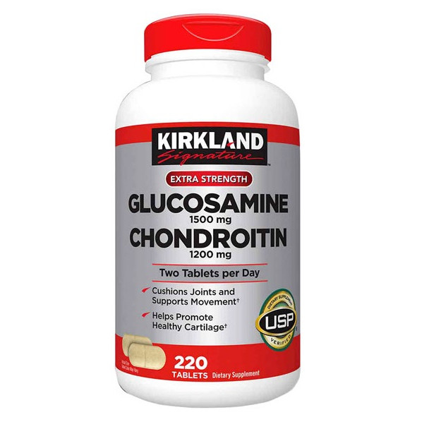 Thực phẩm chức năng Kirkland Viên uống bổ sung Glucosamine 1500mg & Chondroitin 1200mg (220 Viên)