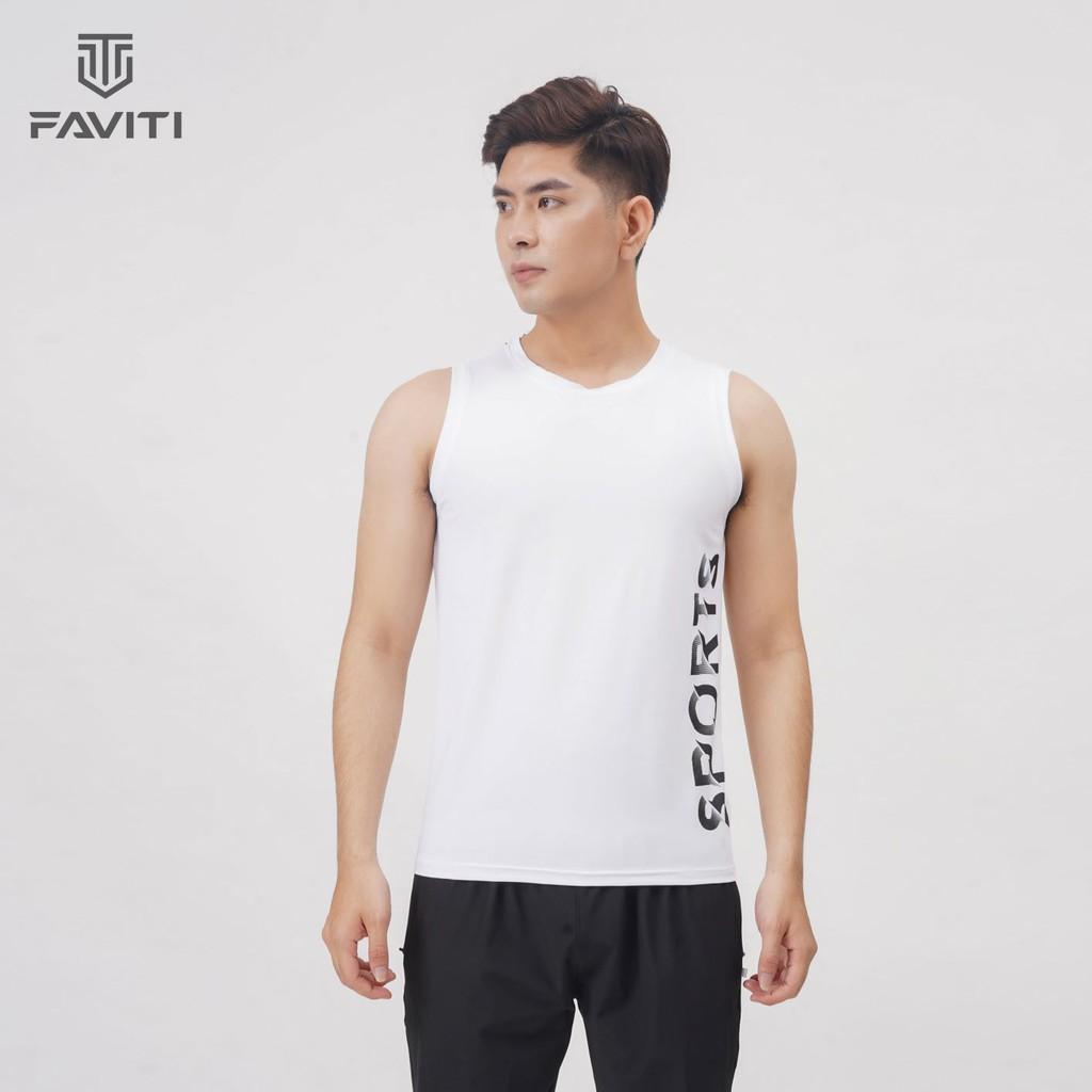 Áo Ba Lỗ Thể Thao Nam cổ tròn Áo tanktop Thun Lạnh mặc nhà đẹp giá rẻ FAVITI ATT12