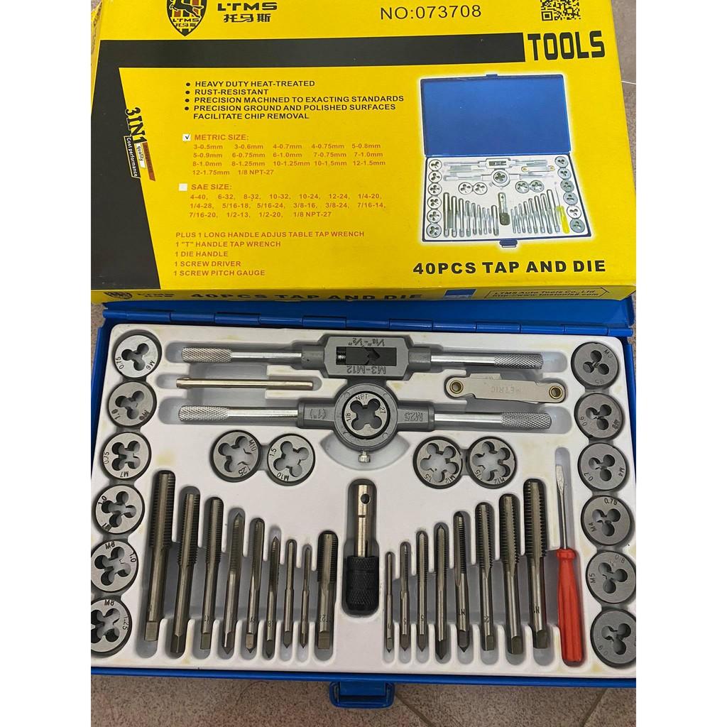 Bộ Taro Tạo Ren Thép Hợp Kim Hộp Sắt 30x30cm
